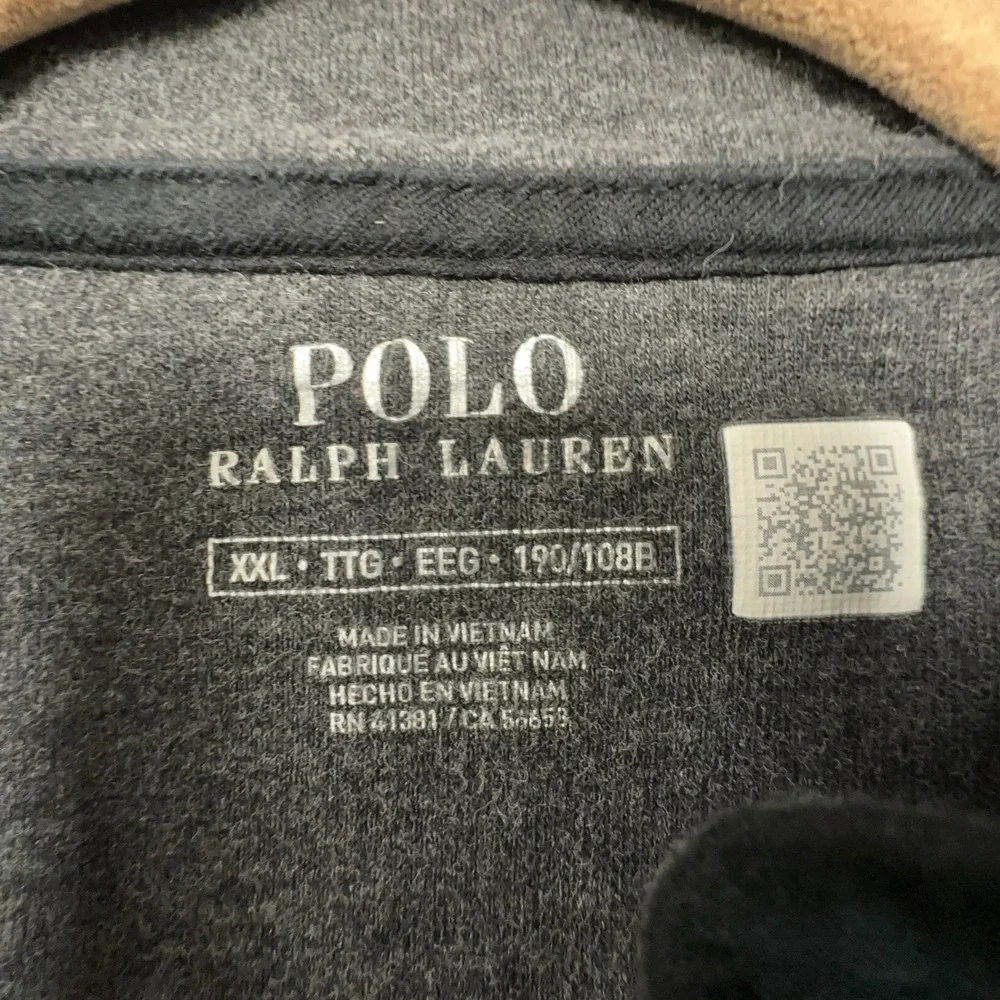Polo Ralph Lauren Luxury Jersey 1/4 Zip Pullover Mens XXL Black Logo Relaxed Fit